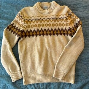 VINTAGE LL Bean Fair Isle Wool Sweater 💛 Size M
